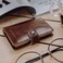LEDlenser Lite Wallet Vintage Brown - Elegant Card Holder Made Of High-Quality Brown Leather - Integrated LED Light With Two Brightness Levels - Rfid Blocker To Protect Personal Data - Na, Standard