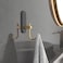 ZALCOON Golden Cloth Hook for bathroom, kitchen,  (Black) Towel robe Hook,  Stainless Steel, With Marble Oval Plate  Heavy Duty Wall Mounted Robe Hooks , Bathroom Organizer (Pack of 2)