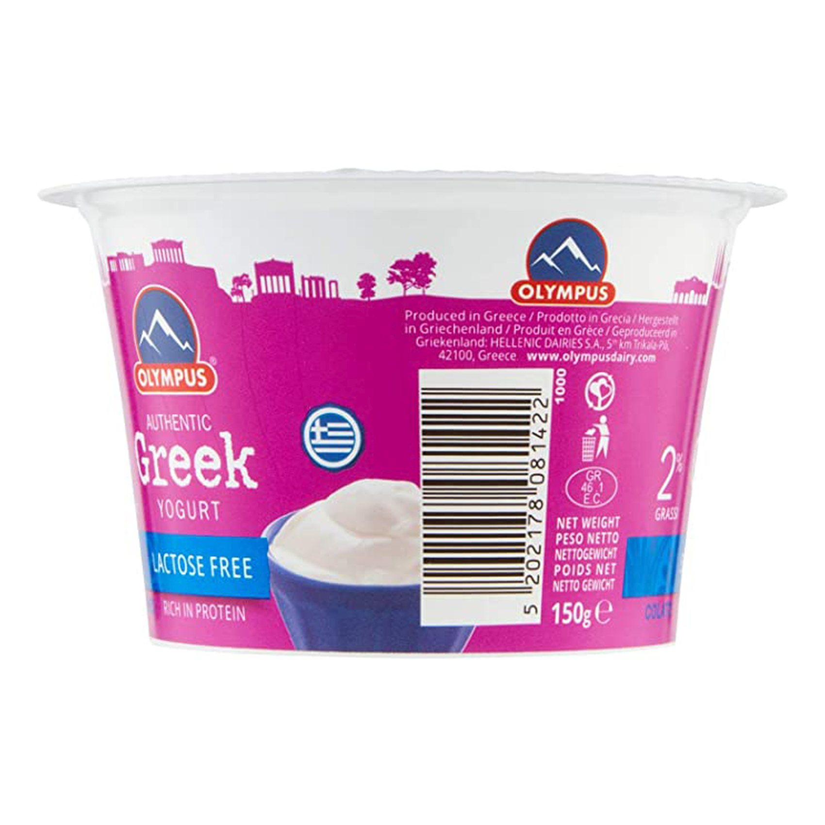 Olympus Authentic Lactose Free Greek Yoghurt 150-g