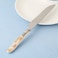 Ramadan Design Heavy Duty Ceramic Handle  Dinner Knives Set of 6 Stainless Steel Butte, Spreader Cheese Knife,Table Knifes,Steak Knives,Fruit Knife -Green And White Color