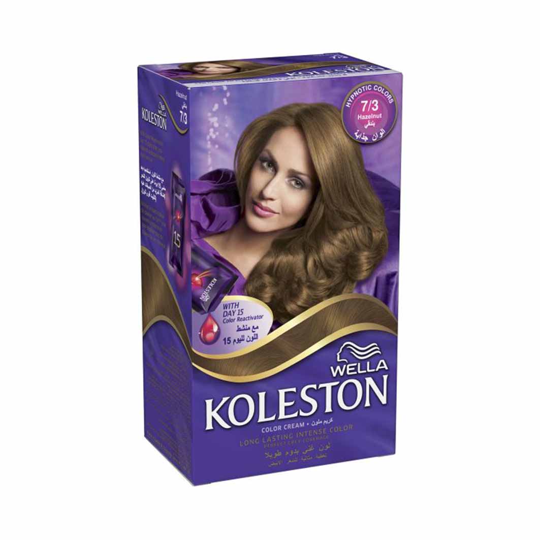 Well Koleston Oil Permanent Hair Color Cream 7/3 Hazelnut