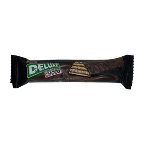 Ulker Deluxe Choco Dark Chocolate Wafers - 28 Gram - 24 Pieces
