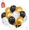 Party Propz Pack Of 50 Black,Golden And White Latex Balloon For Balloons For Decoration