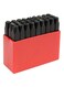 Yato - 27-Piece Letter Stamp Set With Sleeve Red/Black 6millimeter