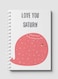 Lowha Spiral Notebook With 60 Sheets And Hard Paper Covers With Love You Saturn Design, For Jotting Notes And Reminders, For Work, University, School