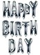 Generic Happy Birthday Alphabet Letters Foil Balloons 16inch