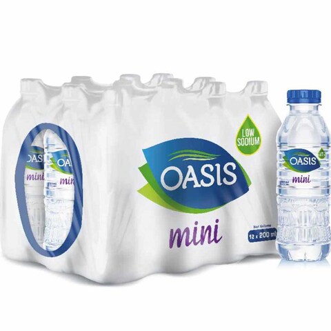 Oasis Mini Low Sodium Drinking Water 200ml Pack of 12