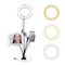 Generic-8 Inch 3200K-5500K Diammable Ring Video Light Live Stream Set 10 Level Brightness CRI 90+ with Pad Holder Phone Holder Microphone Stand for YouTube Video Live Making-up Vlogging Portrait Photography