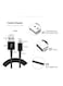 3-Pin Charging Adapter For Samsung Note 8/Note 9/S8/S8+/S9/S9+/S10/S10+ With Type-C Charging Cable Black
