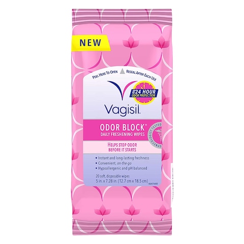 VAGISIL DAILY REFRESHING WIPES 20&#39;S