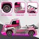 Fitto High Speed RC Truck for Girls, 2.4 GHZ High Speed Racing Car, 4x4 Off Road with Spoilers, Electric Rock Climbing stunt car, Birthday Gift for Kids Age 6 7 8 9 10 11 12, Pink