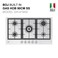 BOJ GH 4190 X, 5 Burner Built In Stainless Steel Gas HOB With Auto ignition, Safety Device, 4 Gas Burners + 1 Triple Flame Wok Burner, Cost-Iron Pan Support, Made In Italy