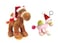 Bundle items - Brown camel with santa hat 18cm and Pink key ring 12cm