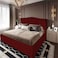 In House Shumt Velvet Bed Frame - King - 200x180 cm - Burgundy