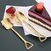 Atraux Gold Stainless Steel Mini Dessert Shovel-Shaped Spoons For Home, Kitchen &amp; Restaurant (4 Pcs)