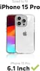Zagg Crystal Palace for iPhone 15 Pro case cover with Graphene Tech 13 feet Drop Protection - Clear