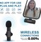Professional Wireless Lavalier Lapel Microphone for iPhone, iPad - Cordless Omnidirectional Condenser Recording Mic for Interview Video Podcast Vlog YouTube (Lavalier Microphone for iPhone 1V1, Black)