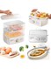 Wtrtr Double Layer Multifunctional Electric Steamer 750W 60 Minute Timer Steam Sterilizer