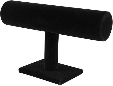 Generic Black Velvet T-Bar Bracelet Necklace Jewelry Display Stand For Home Organization
