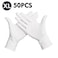 Generic-50 Pcs/Disposable Gloves Thick  Powder-Free Rubber Latex Stretchy Gloves Sterile Food Safe Grade for Home Food Laboratory Use (XL)