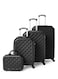 Fly 4-Piece Trolley Luggage Set, Black