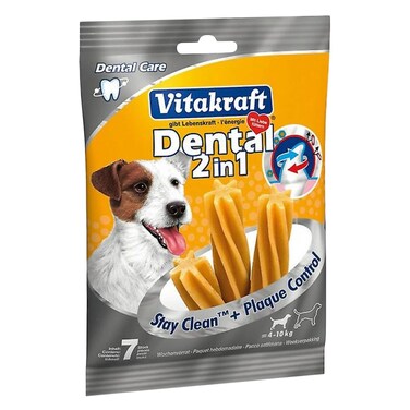 Vitakraft Dental 2 In 1 Dog Snacks 4-10KG 7 Pieces