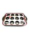Generic Non-Stick 12 Cake Cup Mould - Black 33cm