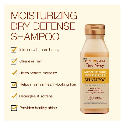 Creme Of Nature Pure Honey Moisturizing Dry Defense Shampoo 354ml