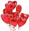 Party Propz Set Of 5 Pcs 18Inch Beautiful "Red Heart Shaped" Foil Balloons For Wedding Decoration/Anniversary Decoration/Birthday Decoration/Party Decoration