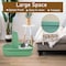 Cat Litter Box With Cat Litter Scoop, Large Indoor Cats Toilet , Easy Clean &amp; Deodorant Filter, Portable Cat Litter with Pedal Design (Green-Yellow)