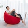 Vital Bean Bag Chair, Classic Round Linen Cloth Bean Bag With Polystyrene Beads Filling