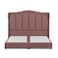 In House Shumt Linen Bed Frame - King - 200x180cm - Dark Pink