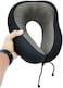 Travel Pillow Luxury Memory Foam Neck &amp; Head Support Pillow Soft Sleeping Rest Cushion Travel Neck Pillow for Flight/Car/Home/Office Dark Grey