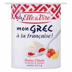 Buy Elle  Vire Greek Style Strawberry And Lemon Yoghurt 125g in UAE