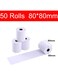 50-Piece Thermal Paper Roll White