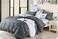 Generic Vizier - Comfortable King Size (220X240cm) 6 Pieces Bedding Duvet Cover Set - Floral Grey White
