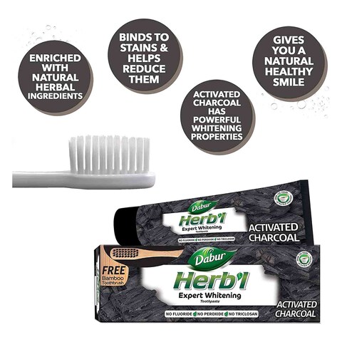 Dabur Toothpaste Herbal Expert Whitening With Charcoal 150g