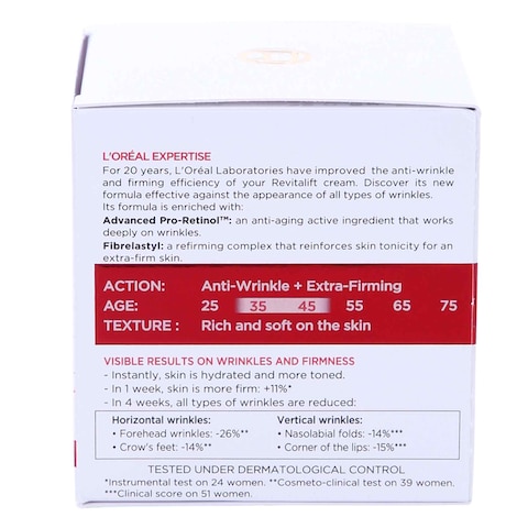 L&#39;Oreal Paris RevitaLift Anti Wrinkles + Extra Firming + Hydrating Day Cream 50ml
