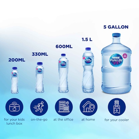 Nestl&eacute; Pure Life Low Sodium Bottled Drinking Water 330ml  Pack of 12 Bottles