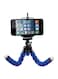 Generic - Portable Tripod Stand With Mobile Holder Clip Blue/Black