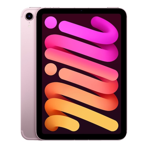 Apple iPad Mini 6th Generation Tablet, 64GB, Pink, 12 MP Camera, 8.3 Inch Screen Size, Multi-Touch Window Display, Wi-Fi + Cellular