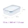 Lock &amp; LockClassic Plastic Rectangular Food Container Clear/Blue 360ml