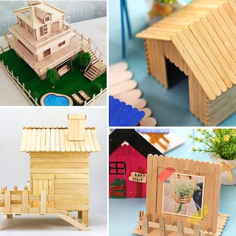 200 Pcs Natural Wooden Food Grade Craft Sticks