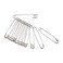LJL Traders Safety Pins for Saree/Dupatta for Women and Girls, Silver - Set of 36