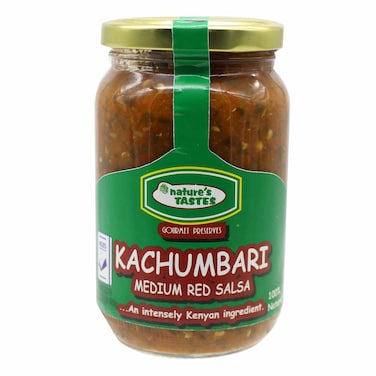 Nature&#39;s Tastes Kachumbari Medium Red Salsa 400g