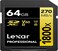 Lexar 256GB Professional 1800X SDXCUHS-II Cards, Up To 270MB/S Read 180MB/S Write C10 V60 U3 SD Card