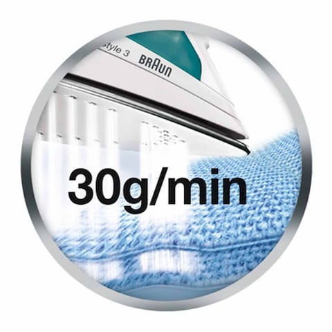Braun Steam Iron 2000 Watt - Green - TS330C