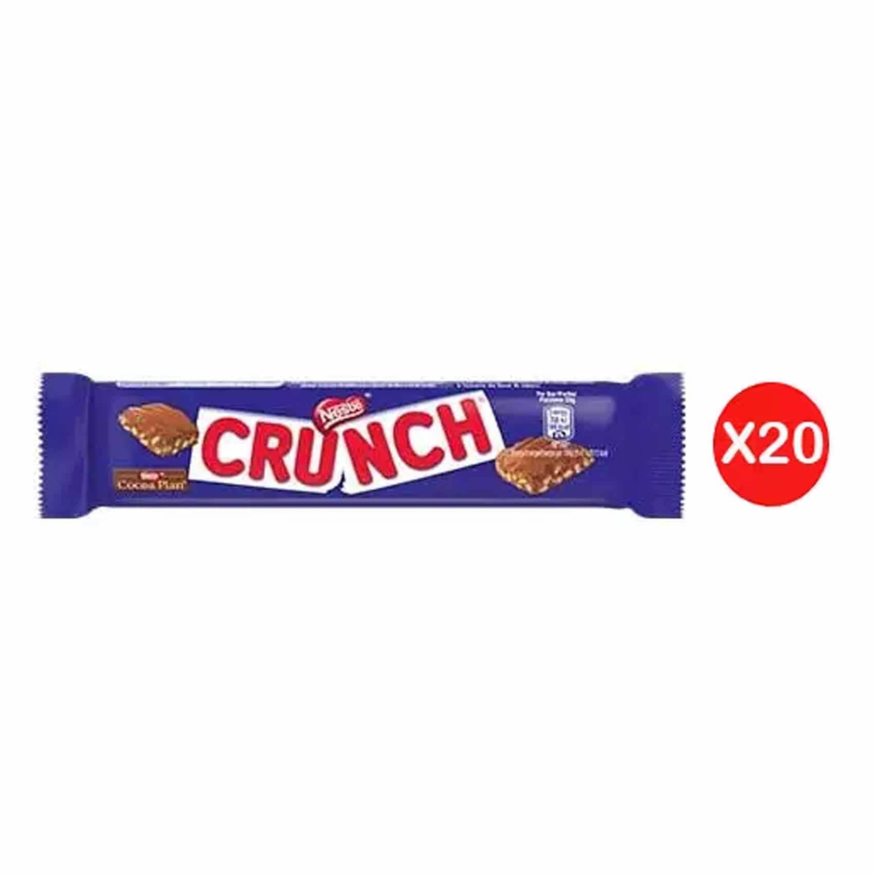 Buy Nestle Crunch Milk Chocolate Bar 28GRX20 Online | Carrefour 
