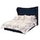 In House Lisbon Velvet Bed Frame - King - 200x200 cm - Dark Blue