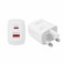 mpBLBERRI BLB-T102 38w USB-A &amp; USB-C PD Fast Charger, USB-C to Lightning Cable, White